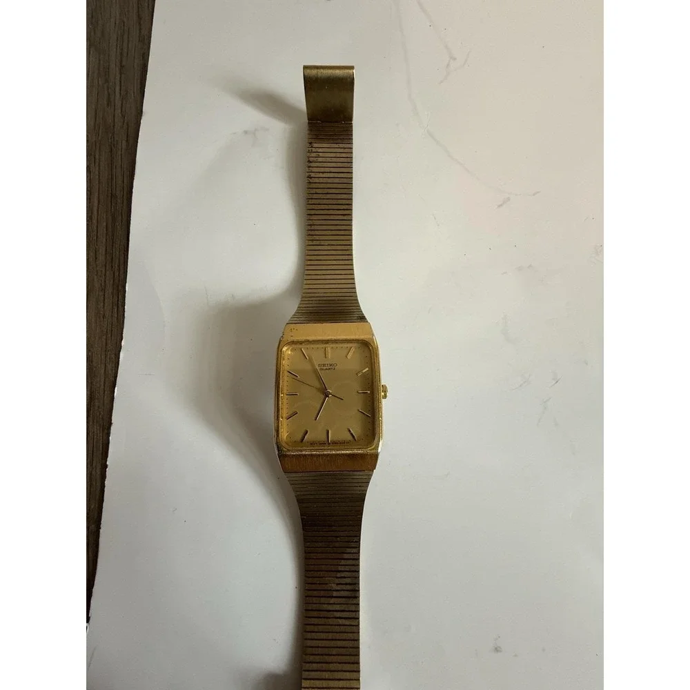 Seiko 5Y95-5128 CK Vintage Quartz Watch Gold Tone Japan Untested Parts Repair